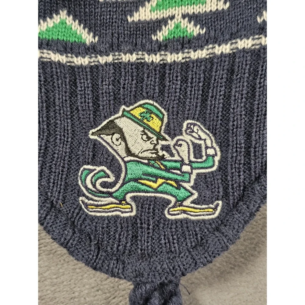 adidas Originals Notre Dame Fighting Irish‎ Pom Ear Flap Knit Beanie Hat OSFA